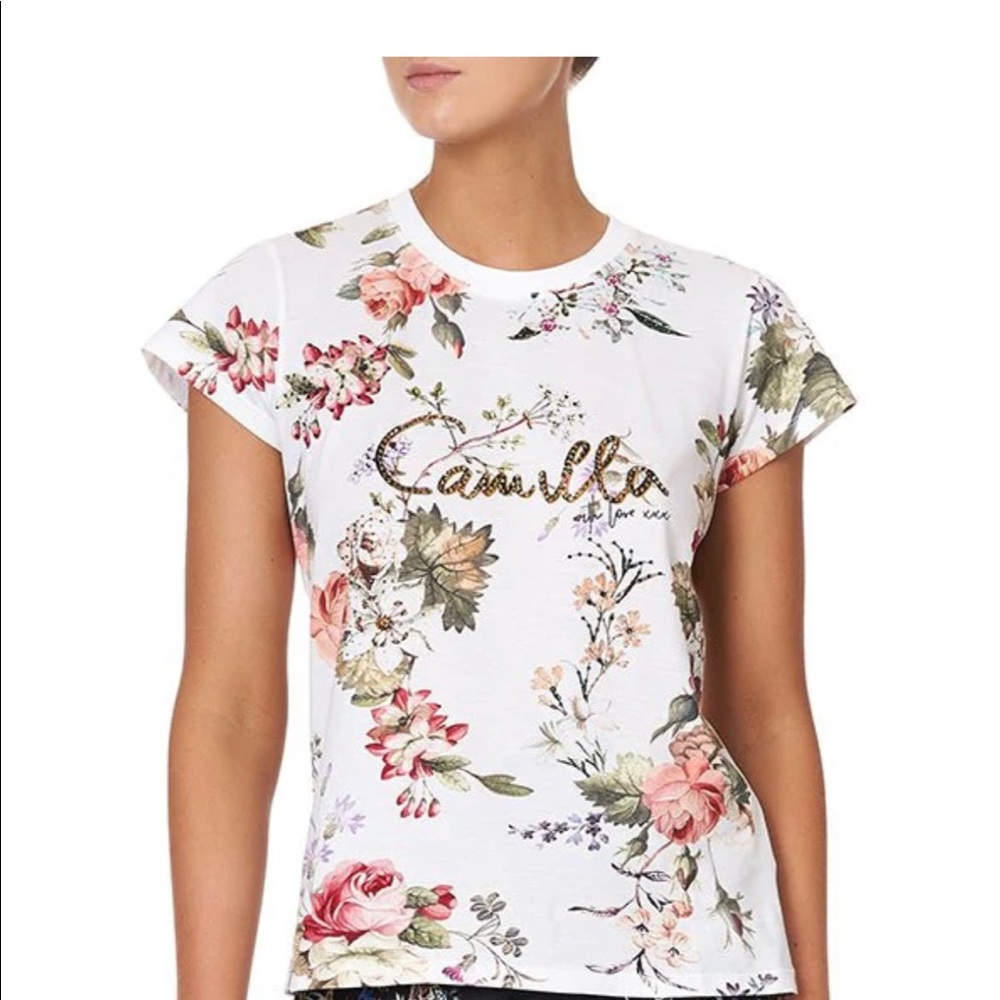 Camilla Slim Fit Round Neck T-Shirt London Looms SLIM FIT ROUND NECK T-SHIRT